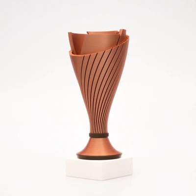 Fotografía real de Helix, acabado bronce · Vista 3