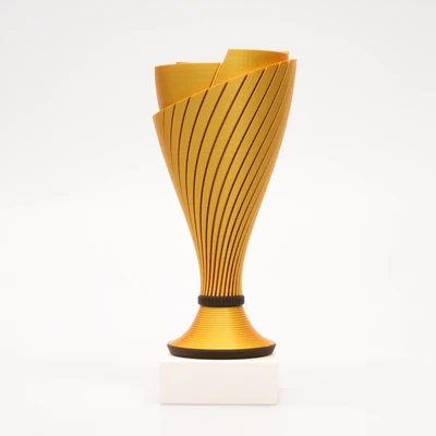 Fotografía real de Helix, acabado oro · Vista 1